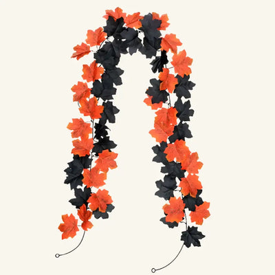 Halloween Guirlande Orange et Noir