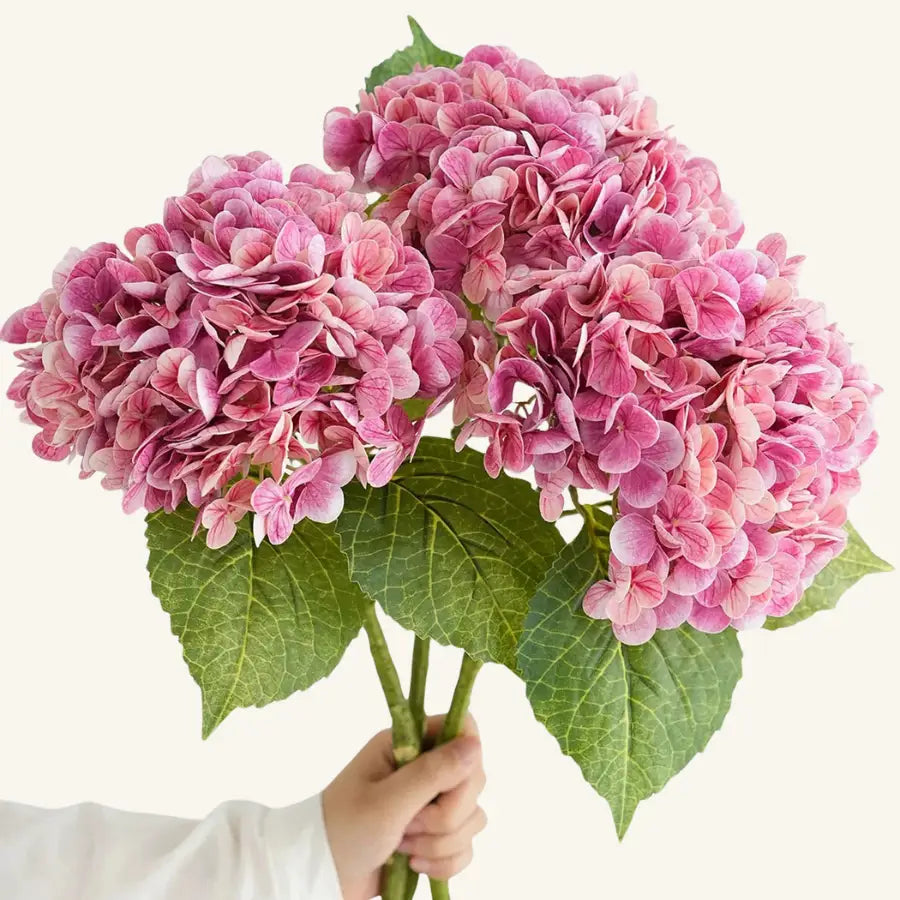 Bouquet d’hortensias artificiels roses Hortensia Artificiel Rose