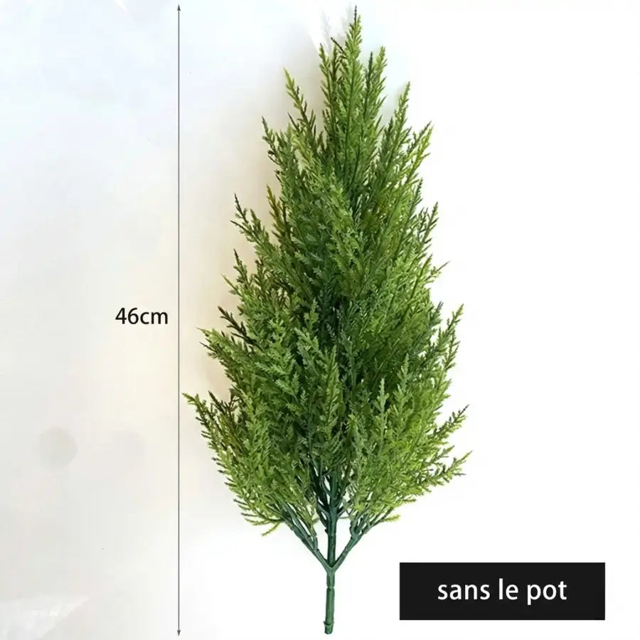 Petit Sapin Vert : petit sapin de cèdre artificiel vert, 46 cm de haut, sans pot